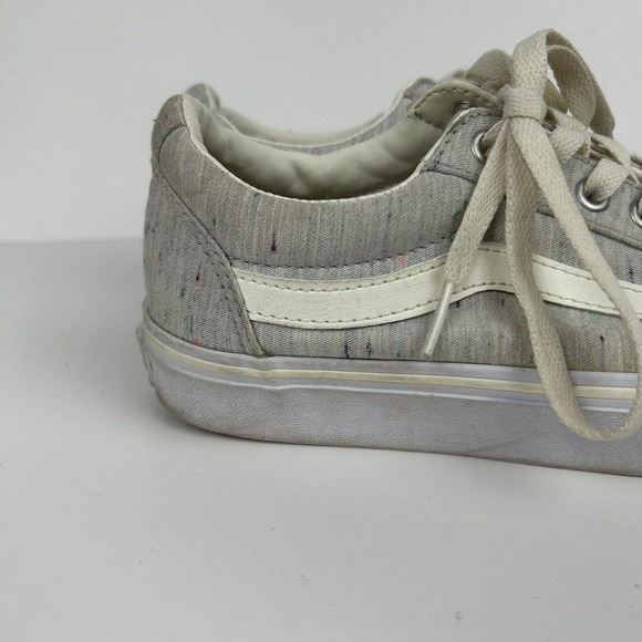 Vans Shoes Womens 7.5 Off The Wall Old Skool Sneaker 500714 Gray Canvas Lace Up - Picture 4 of 12